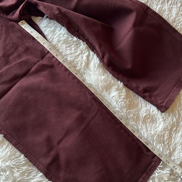Judy Blue "Eva" Tummy Control Hi Waist Wide Leg Crop Burgundy Jeans 9/29 NWT - Picture 7 of 12